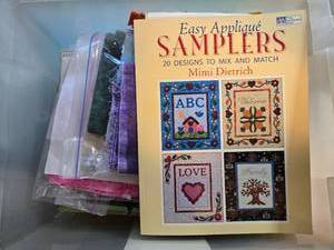 lot 84 image: Applique Quilt Starter Set with Books, Threads, Fabric, and Notions