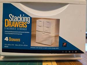 lot 91 image: Tenex Stacking Drawers Set of 4 Stackable Storage Units