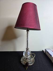 lot 109 image: Table Lamp and JussStuff White Air Purifier Set