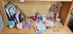 lot 141 image: Books, Home Decor, and Collectibles Shelf Lot
