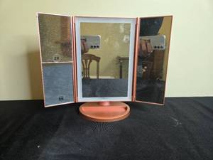 lot 166 image: Tri-Fold Vanity Mirror with 2X and 3X Magnification