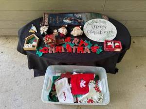 lot 238 image: Large Collection of Christmas Decor and Holiday Textiles