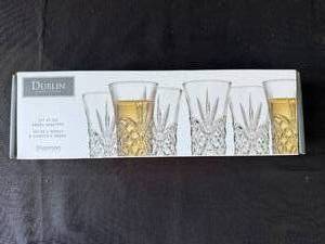 lot 243 image: Set of 6 Dublin Collection Crystal Vodka Shooter Glasses by Shannon