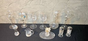 lot 281 image: Collection of Glassware Including Wine Glasses, Crystal Decanter, and Accessories