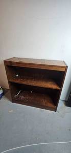 lot 356 image: Wooden Two-Shelf Bookcase