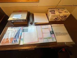 lot 409 image: Office Supply Bundle with Xyron 510 Creative Station, Desk Pad, Organizer, Dividers, and More