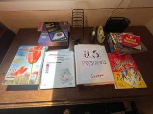 lot 416 image: Mixed Educational and Leisure Lot Puzzles, U.S. Presidents Binder, Songbook, and Books