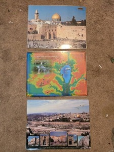 lot 485 image: Set of 3 Jerusalem and Holy Land Placemats