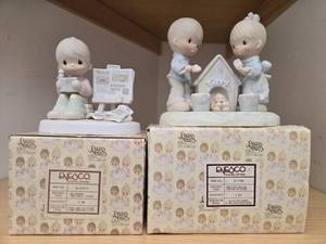 lot 489 image: Set of 4 Precious Moments Figurines with Original Boxes - Enesco Collectors Items