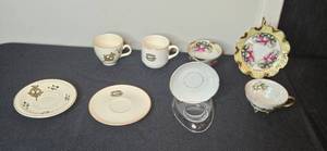 lot 499 image: Assorted Vintage Teacups, Saucers, and Decorative Porcelain Dishes