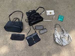 lot 506 image: Collection of Handbags, Clutches, and Wallets Including Kate Spade