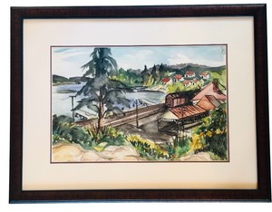 lot 73 image: Framed Original Watercolor Artwork