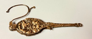 lot 21 image: Antique Ornate Sterling-Style Eyeglass Holder with Floral Design