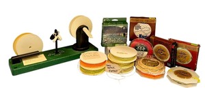 lot 208 image: Reel Good Spin Fly Winder with Assorted Fly Fishing Line Spools and Accessories