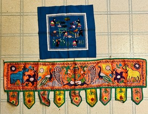 lot 412 image: Two Vintage Ethnic Embroidered Textiles