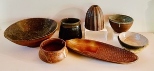 lot 356 image: Collection of 7 Artisan Studio Pottery Bowls and Vases