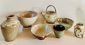 lot 354 image: Collection of 7 Handmade Pottery Vessels