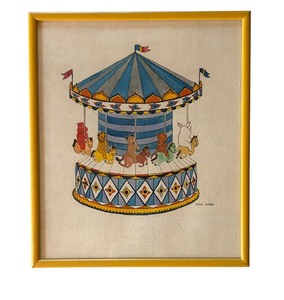 lot 349 image: Framed Carousel Artwork Print