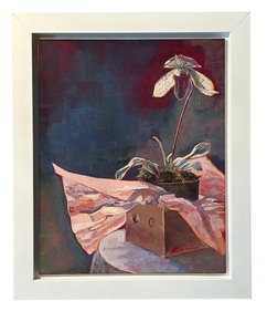 lot 133 image: Framed Flower Still Life Painting by Mary Abigail Klein