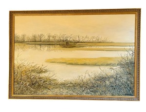 lot 53 image: Framed Landscape Painting Signed Mathiesen