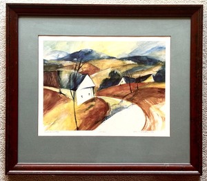 lot 90 image: Framed Vintage Art Print Sommer Mittag by Kearo Scleoller 1996