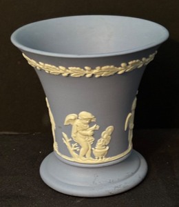 lot 105 image: Wedgwood Blue Jasperware Classical Motif Vase