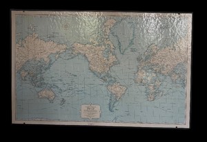 lot 110 image: Vintage Rand McNally Cosmopolitan World Map