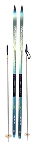 lot 211R image: Rossignol Cross Country Skis with A&T Poles