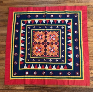 lot 230 image: Colorful Geometric Patterned Tapestry
