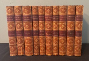 lot 261 image: Set of 10 Vintage Irvings Works Leather-Bound Books