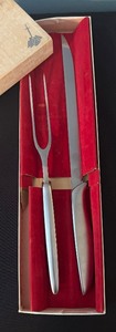 lot 262 image: Gerber Siegfried Stainless Steel Carving Knife and Fork Set