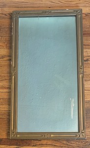 lot 263 image: Vintage Rectangular Wall Mirror with Decorative Frame