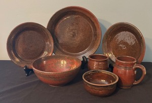 lot 286 image: Handcrafted Pottery Plates, Bowls, and Mugs