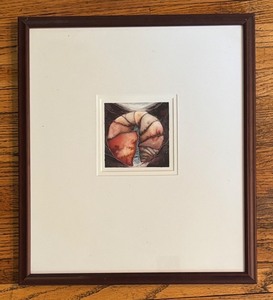 lot 289 image: Framed Abstract Art with Nautilus Motif