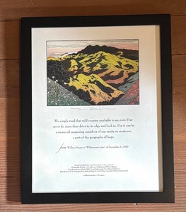 lot 335 image: Limited Edition Wilderness Letter Print by Wallace Stegner