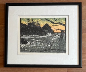 lot 366 image: Limited Edition Relief Print Pt. Lobos, Winter Storm by  Tom Killion