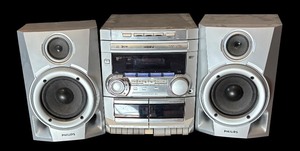 lot 368 image: Philips Stereo System with CD Player, Dual Tape Deck, and Speakers Model  FWC35C