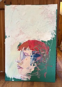 lot 371 image: Original Extra Large Abstract Portrait Painting