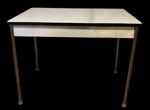 lot 397 image: Vintage Metal and Enamel Table