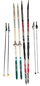 lot 457 image: Cross Country Skis by Rossignol and Kneissl with Poles by Solomon and Exel