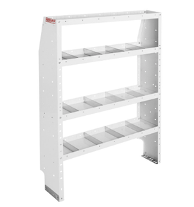 lot 405 image: Weather Guard Adjustable 4-Shelf Unit, White, 9374-3-03