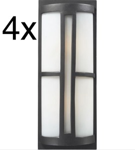 lot 16 image: 4X - Trevot 2 Light 22 inch Graphite Outdoor Wall Sconce in Incandescent