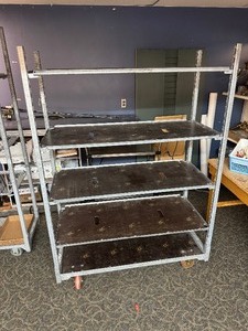 lot 2 image: Metal Shelf w Wheels