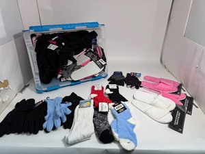 lot 14 image: LARGE Lot of Brand New Gloves, Socks, & Slippers