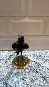 lot 28 image: Petites Choses Cast Bird Figurine on Brass Base 4.5 x 2 Inches