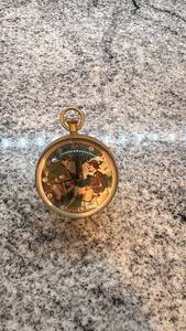 lot 51 image: Mechanical Erotic Themed Pocket Watch with Exposed Movement