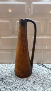 lot 77 image: Vintage Studio Pottery Ceramic Pitcher 8.5 Inch Tall MCM