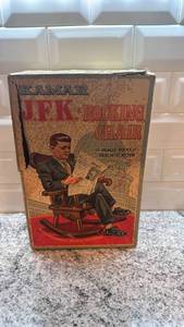 lot 80 image: Vintage Kamar JFK Rocking Chair Mechanical Doll with Box