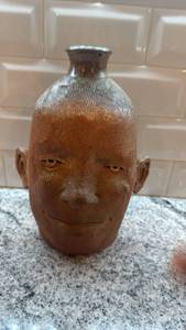 lot 85 image: Stoneware Face Jug Pottery Jug 10in x 7.5in