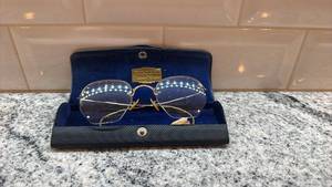 lot 86 image: Vintage Gold Tone Eyeglasses with Case